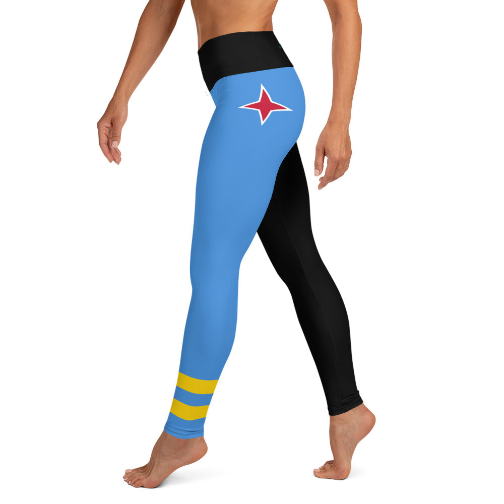 Aruba Flag Yoga Leggings-Fete Massive