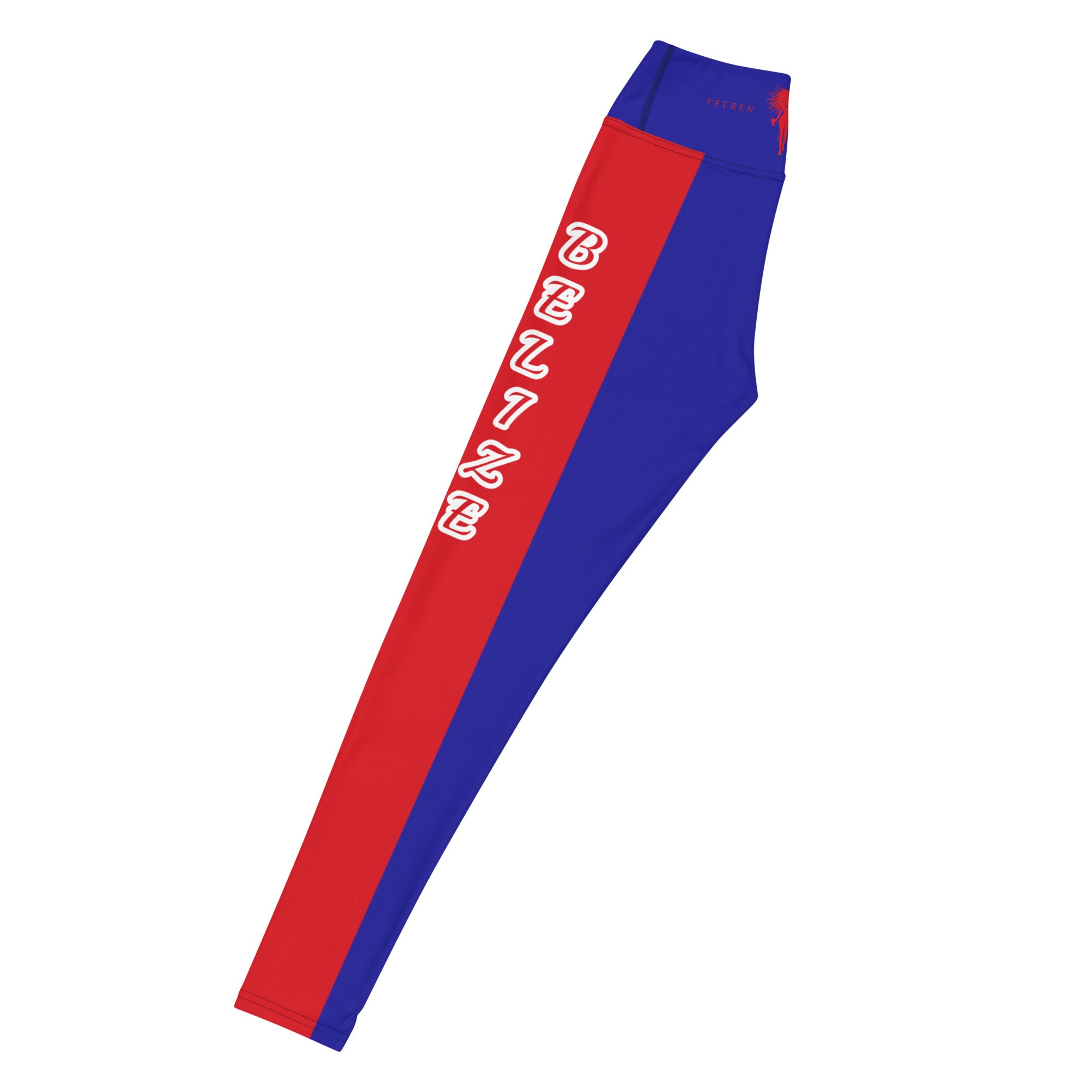 Belize Flag Yoga Leggings-Fete Massive