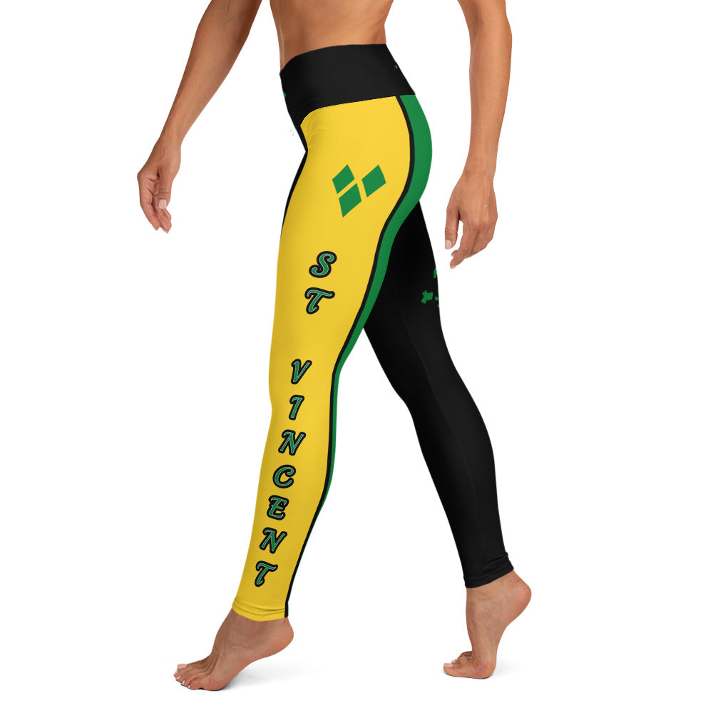 Saint Vincent Flag Yoga Leggings-Fete Massive