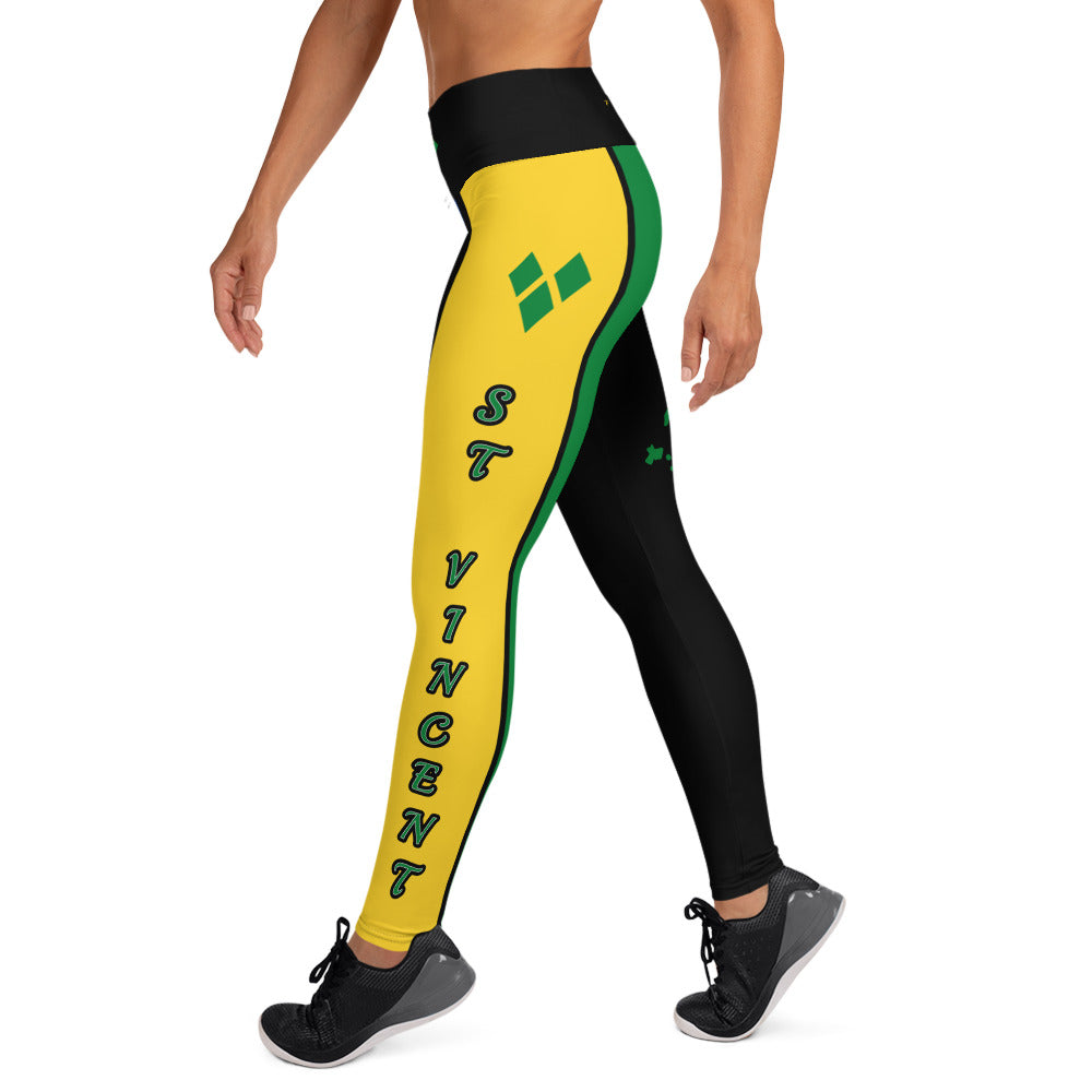 Saint Vincent Flag Yoga Leggings-Fete Massive