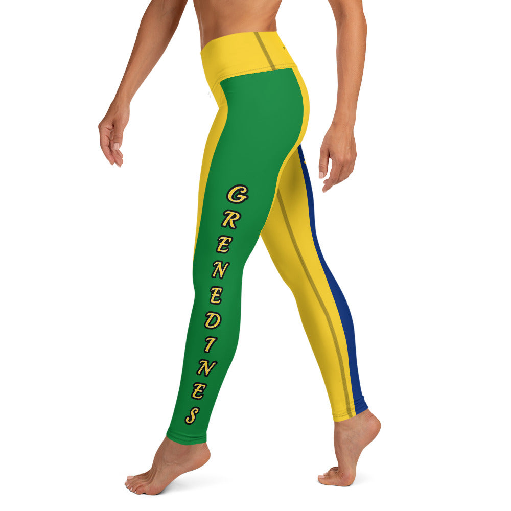 Saint Vincent Flag Yoga Leggings 2-Fete Massive