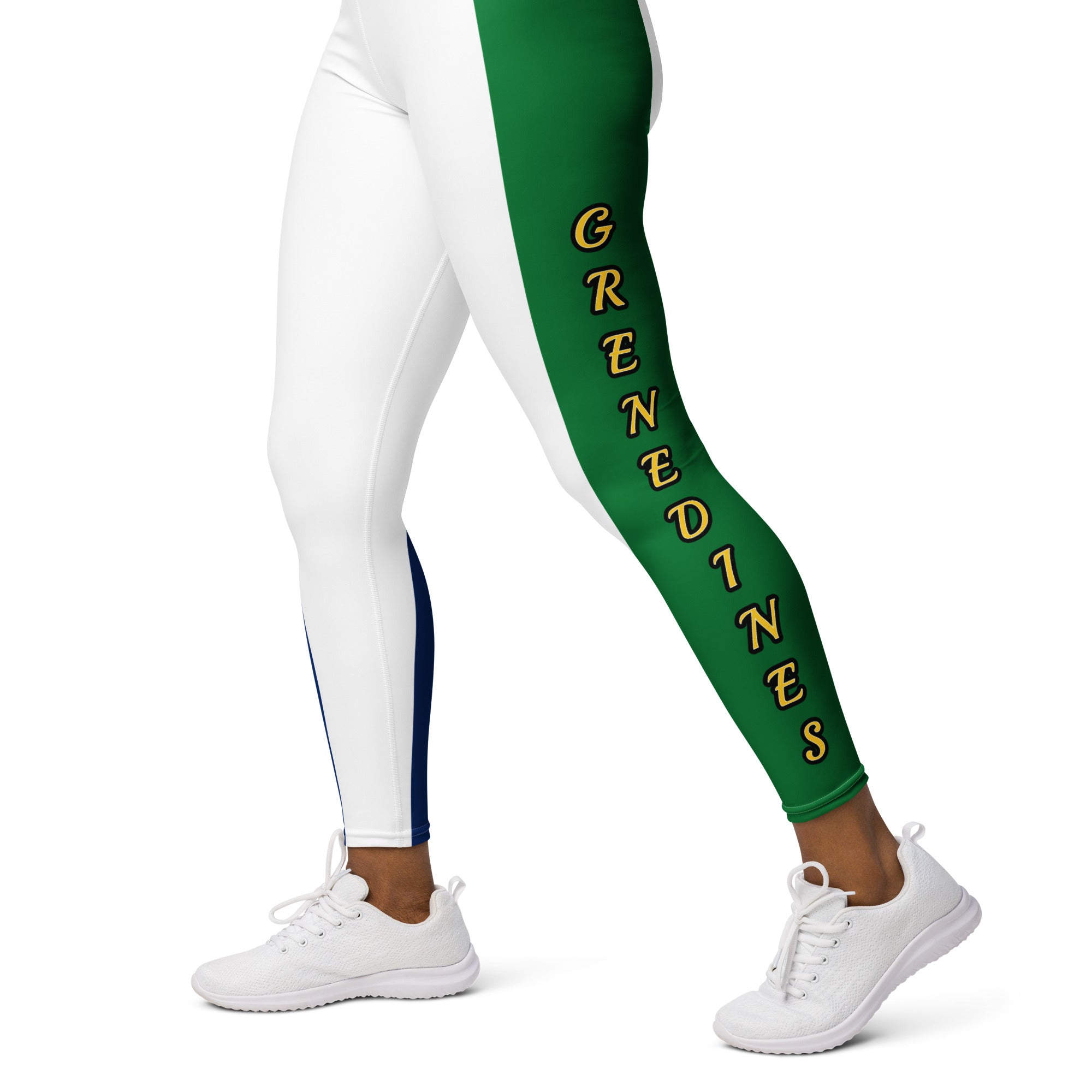 Saint Vincent Flag White Out Edition Yoga Leggings-Fete Massive