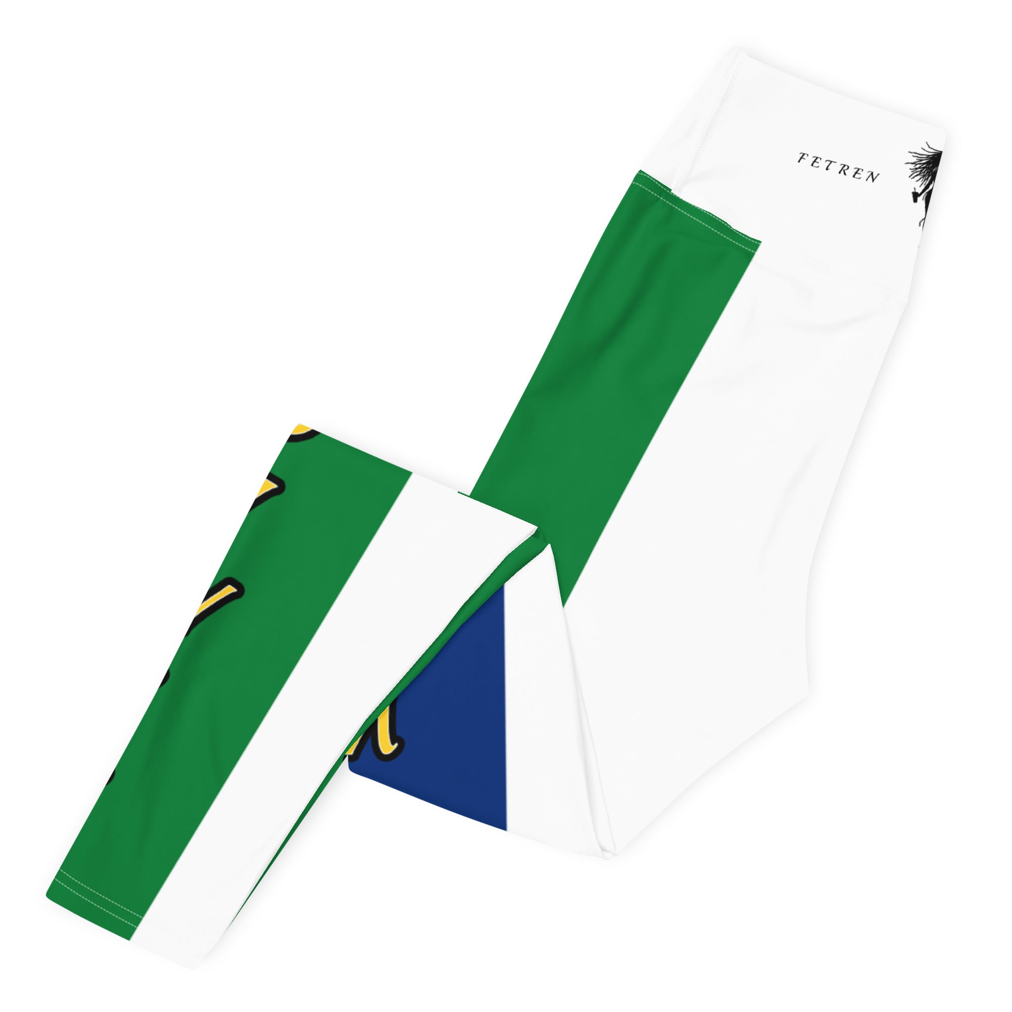 Saint Vincent Flag White Out Edition Yoga Leggings-Fete Massive