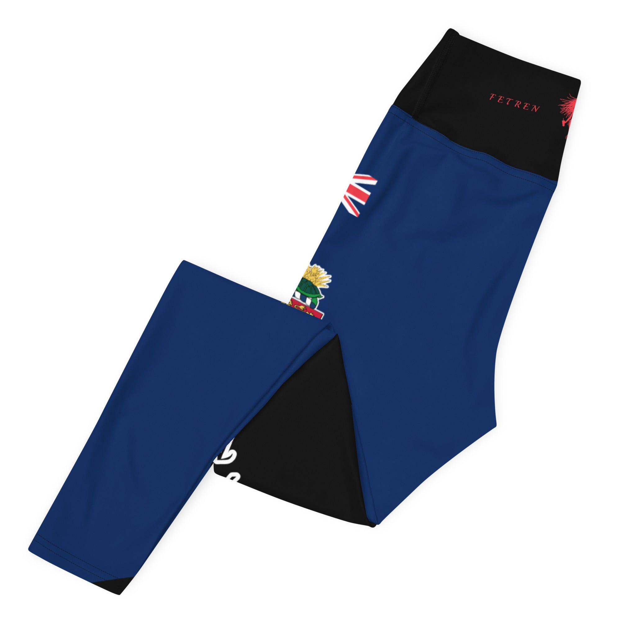 Cayman Islands Flag Yoga leggings-Fete Massive