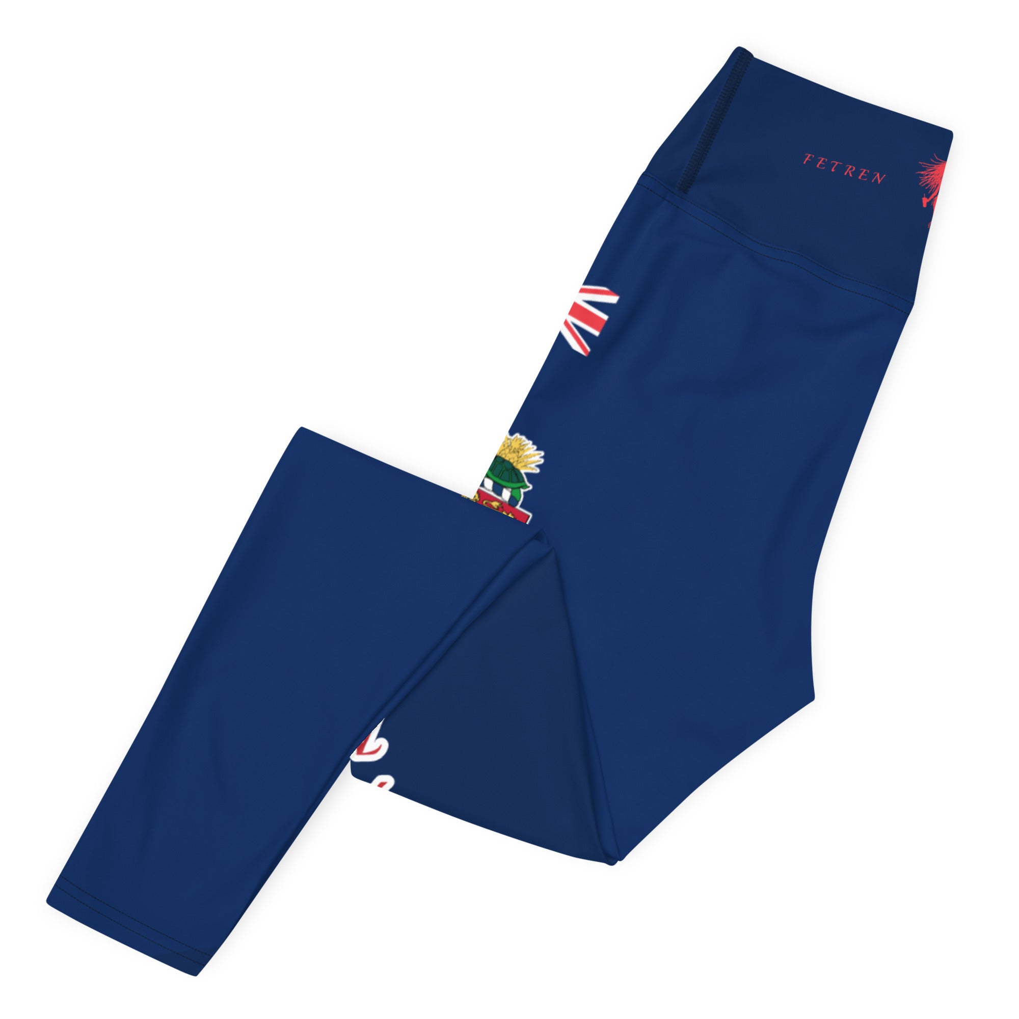 Cayman Islands Flag Yoga Leggings-Fete Massive