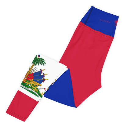 Haiti Flag Yoga Leggings