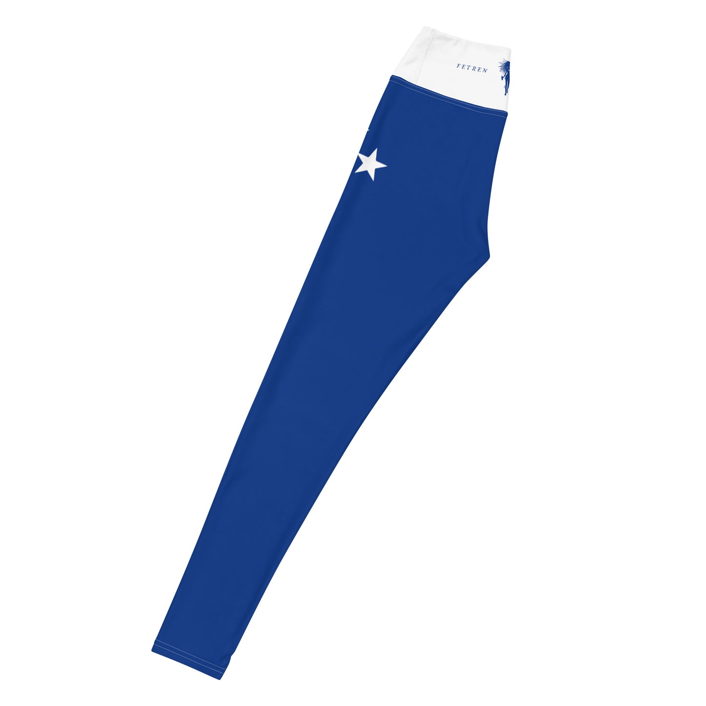 Curacao Flag Yoga Leggings (White)