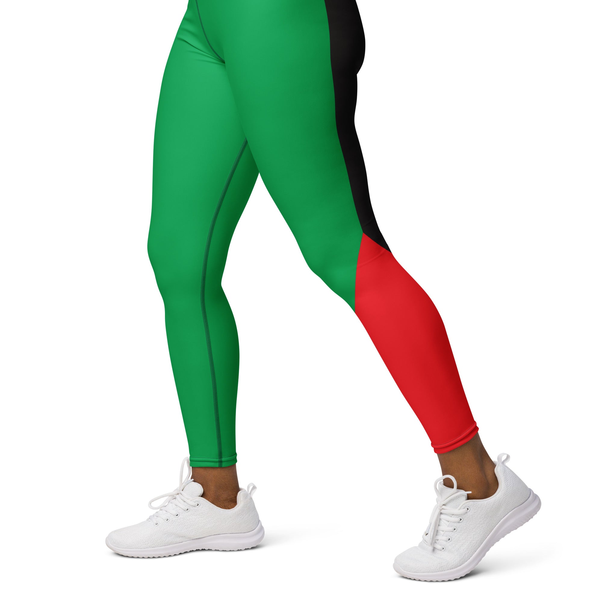 Martinique Yoga Leggings (Green Flag)-Fete Massive