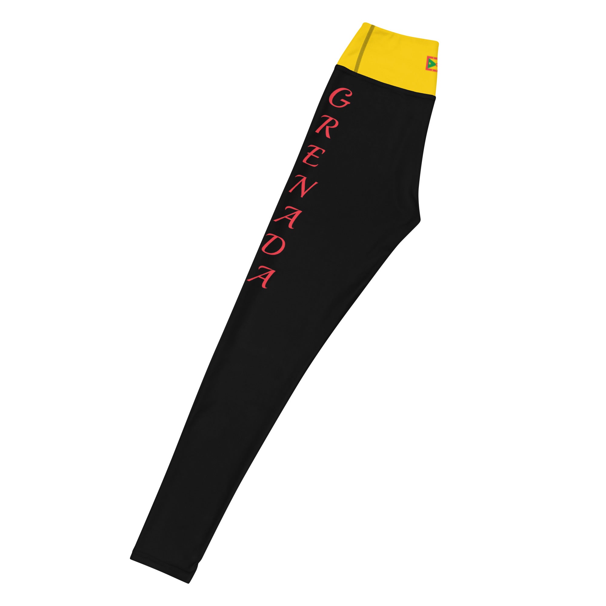 Grenada Yoga Leggings (Yellow & Black)-Fete Massive