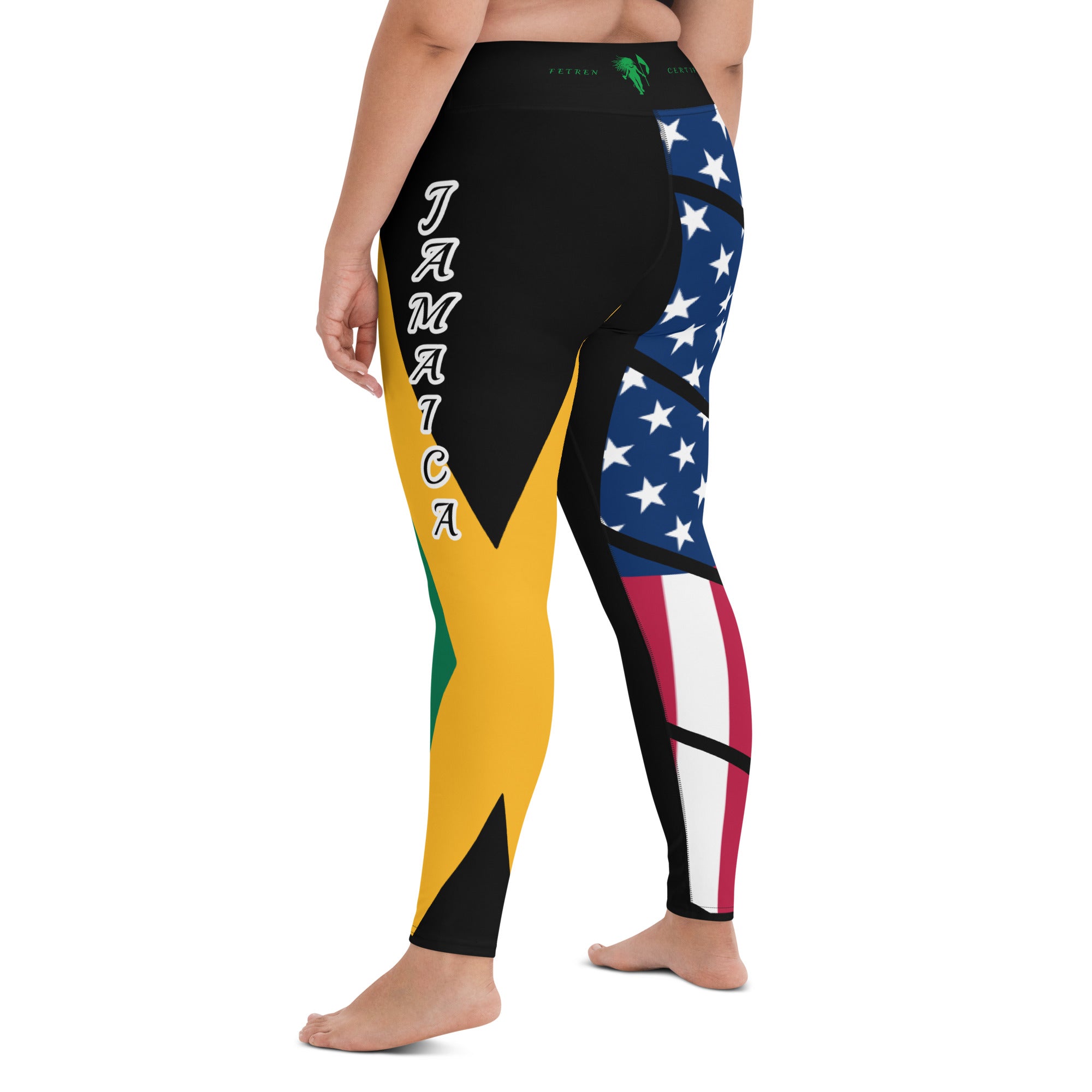 Jamaica USA Yoga Leggings-Fete Massive