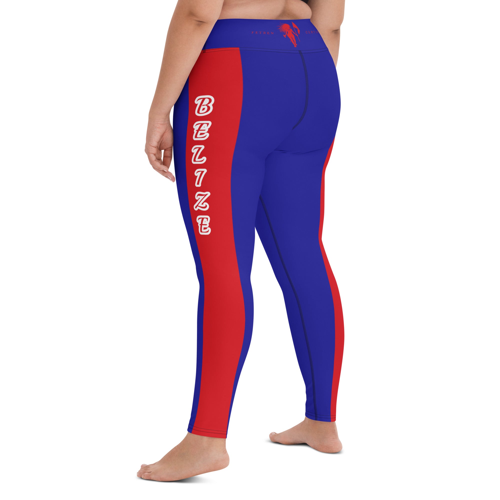 Belize Flag Yoga Leggings-Fete Massive