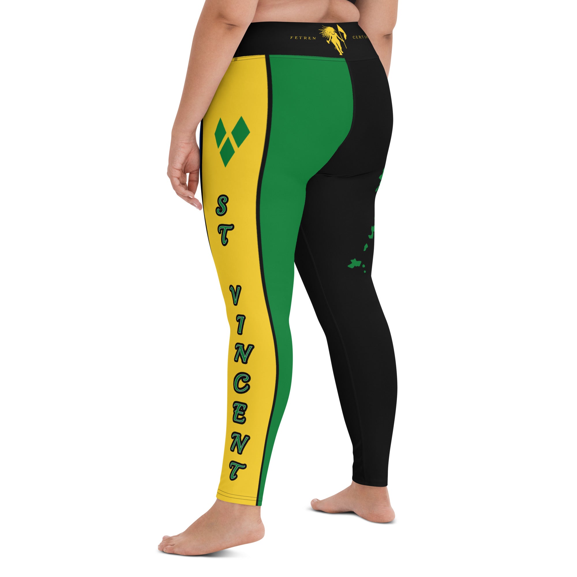 Saint Vincent Flag Yoga Leggings-Fete Massive