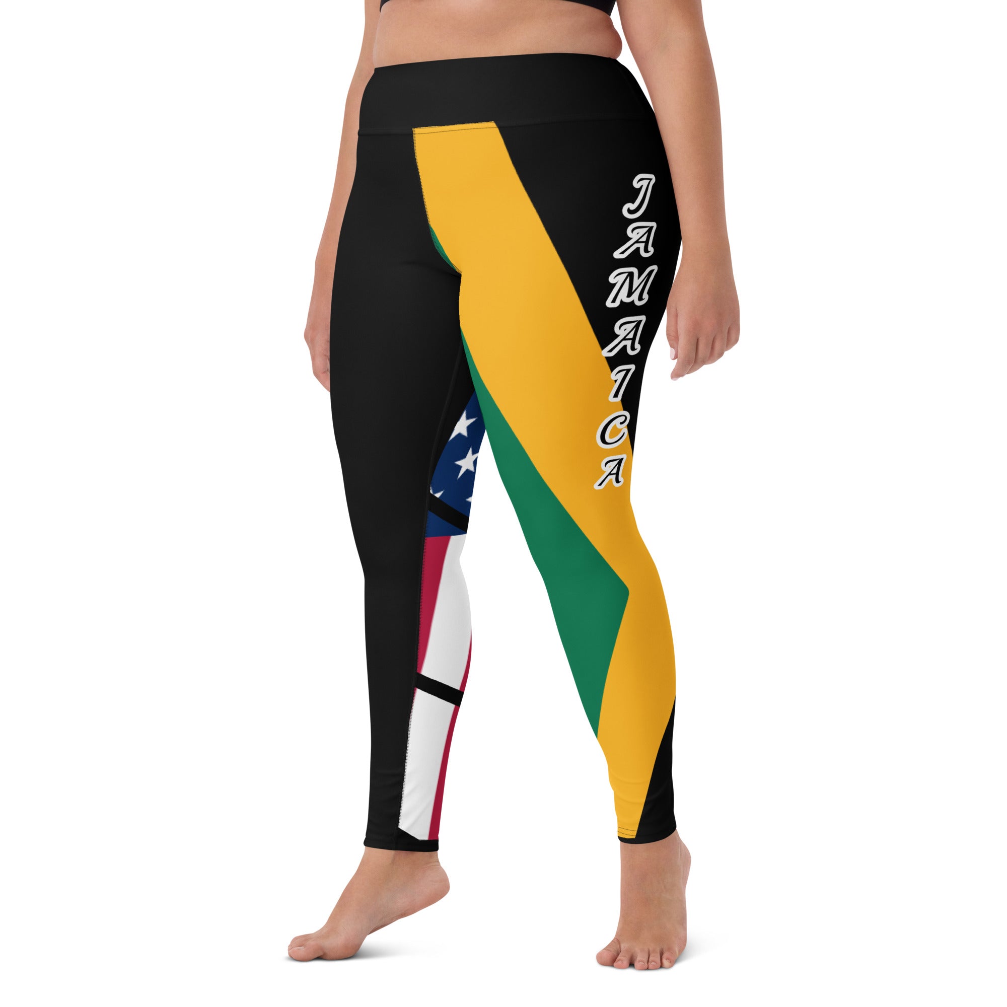 Jamaica USA Yoga Leggings-Fete Massive