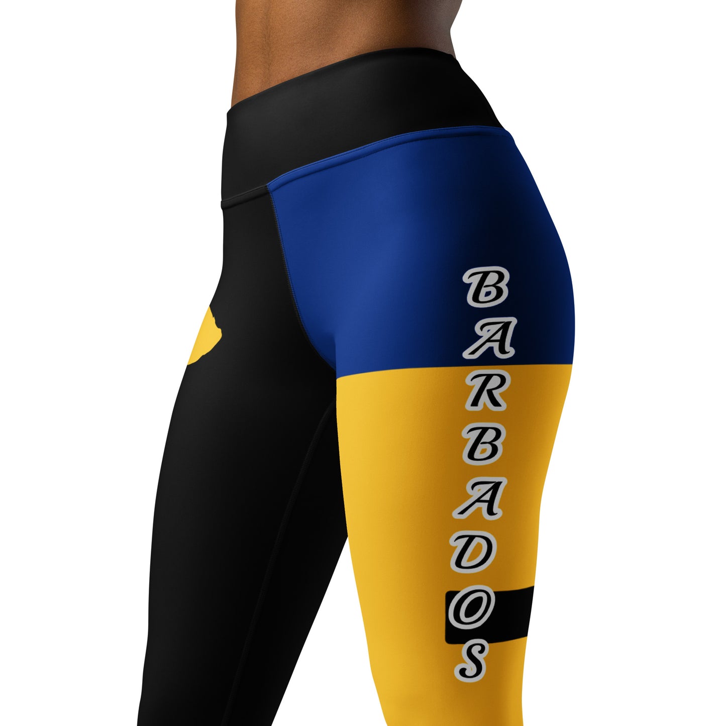 Barbados Flag Yoga Leggings