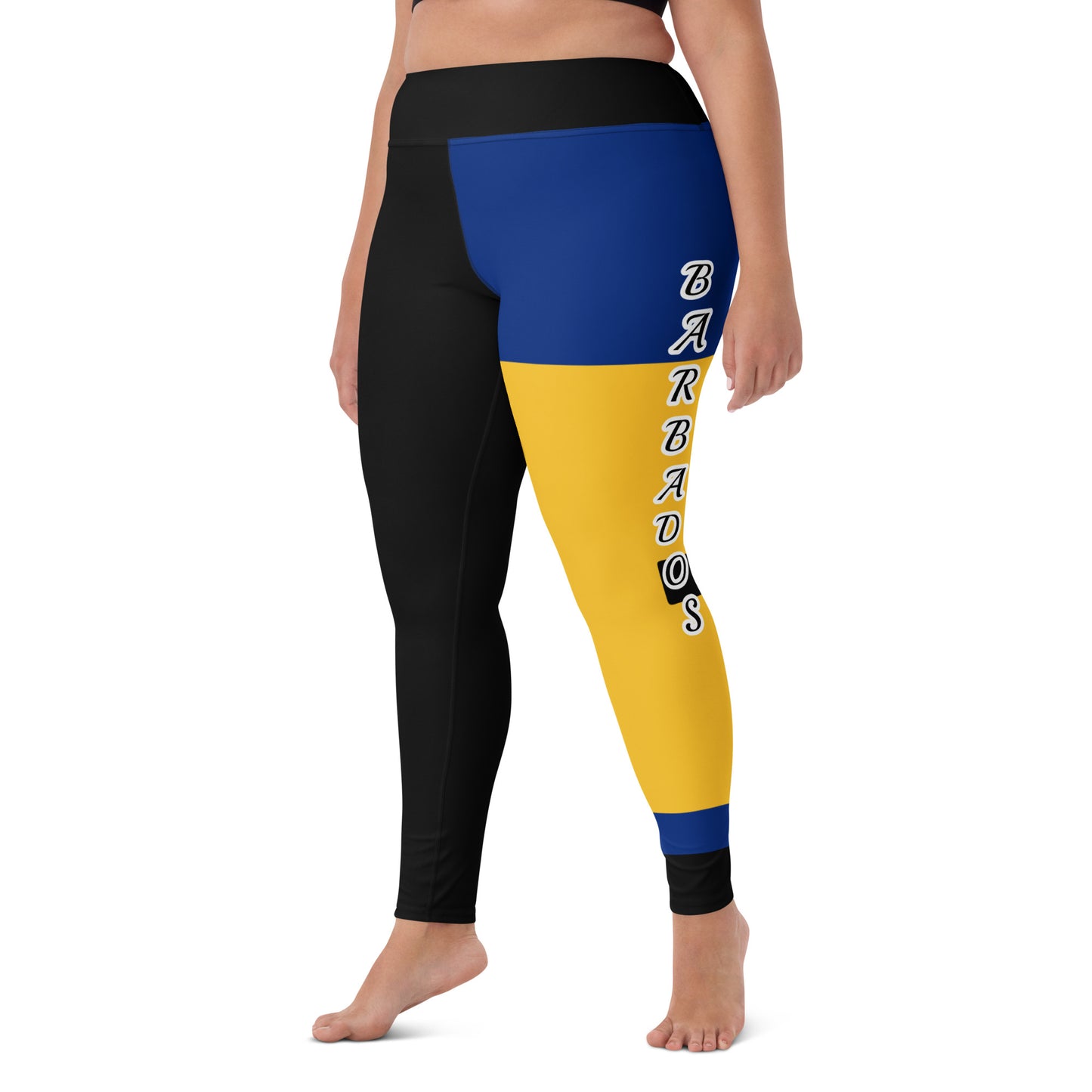 Barbados Flag Yoga Leggings