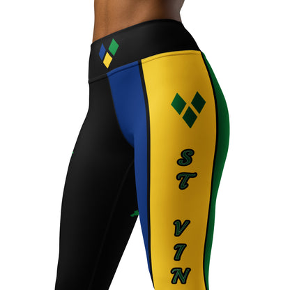 Saint Vincent Flag Yoga Leggings