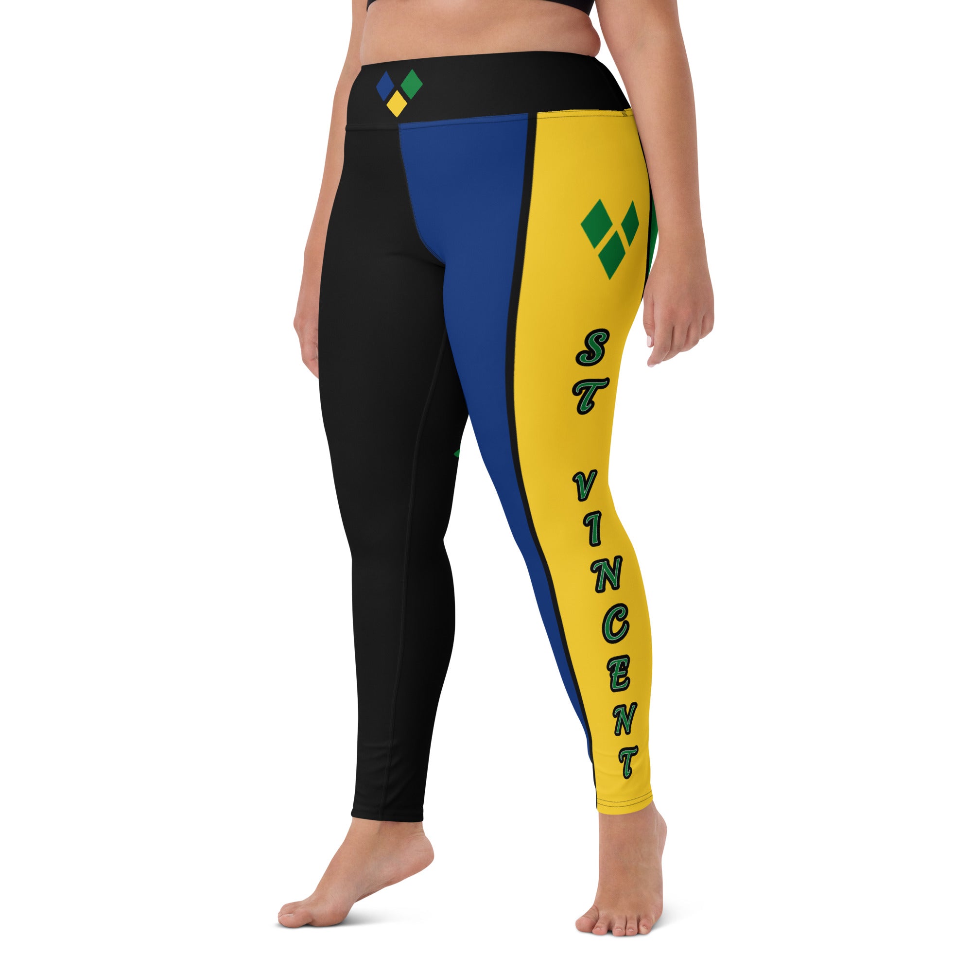 Saint Vincent Flag Yoga Leggings-Fete Massive