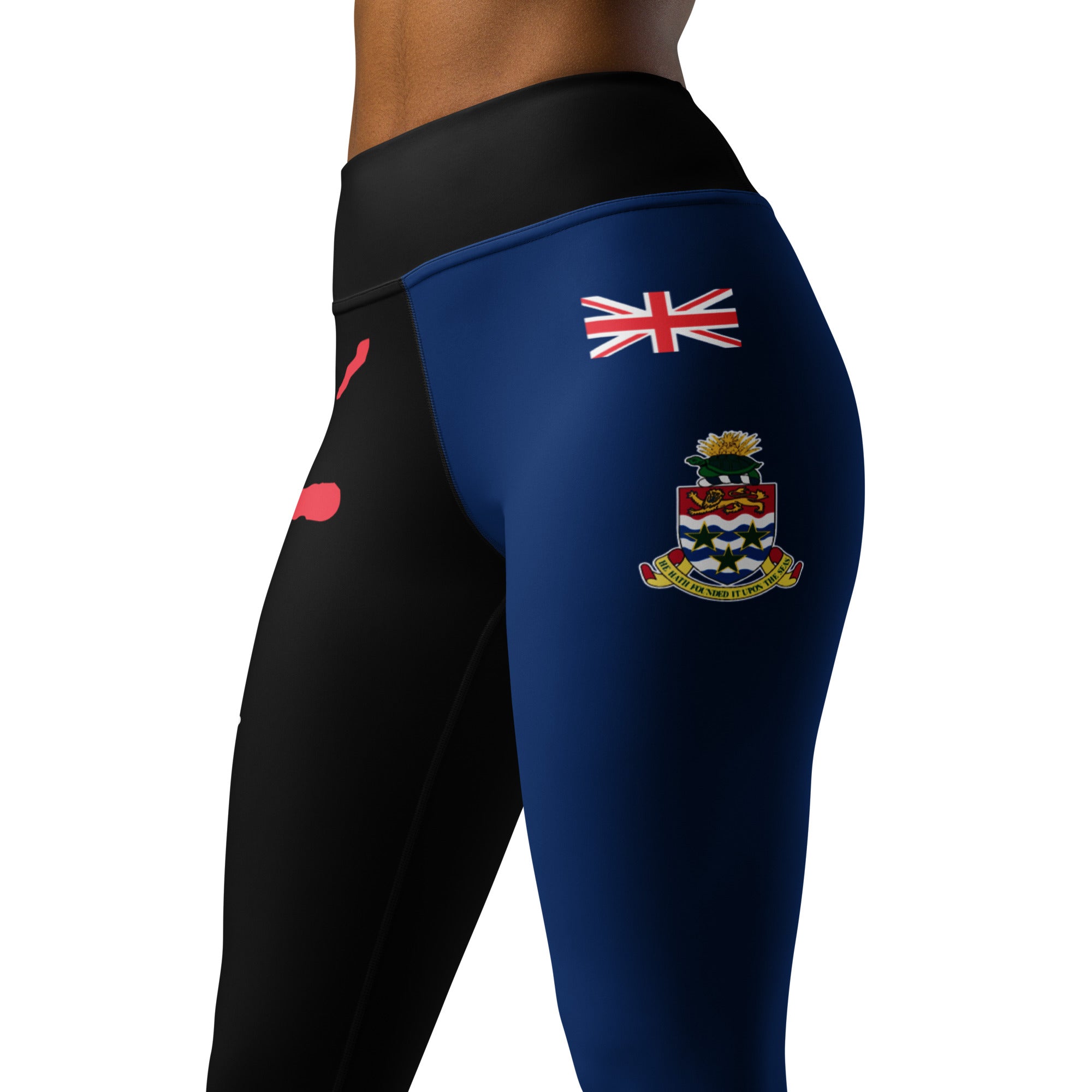 Cayman Islands Flag Yoga leggings-Fete Massive