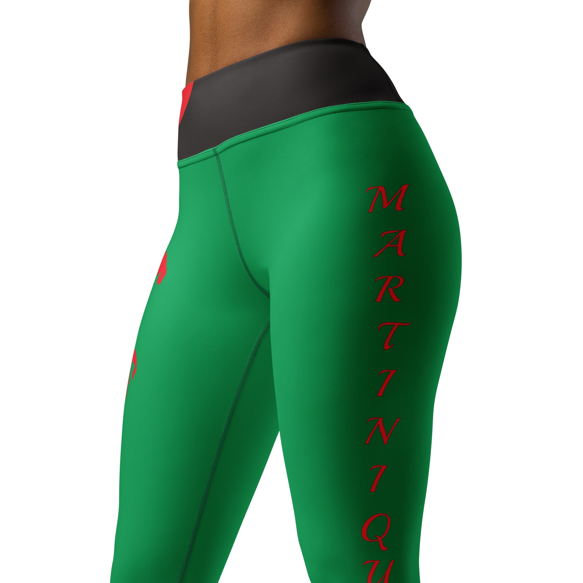 Martinique Yoga Leggings (Green)-Fete Massive