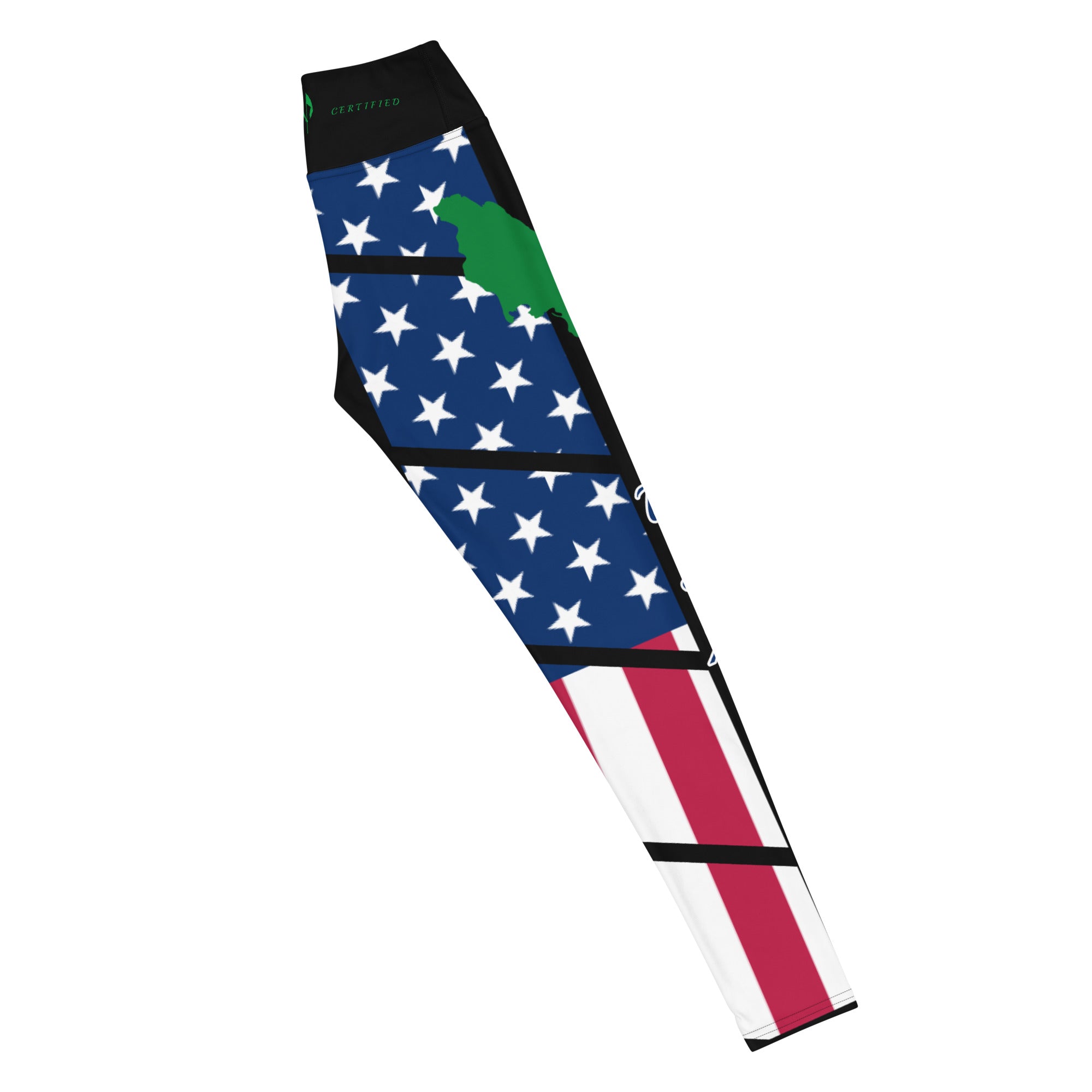 Jamaica USA Yoga Leggings-Fete Massive