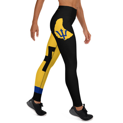 Barbados Flag Yoga Leggings