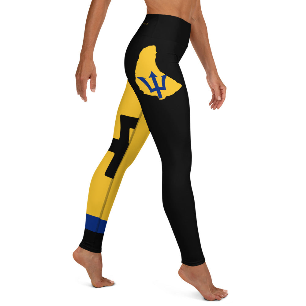 Barbados Flag Yoga Leggings