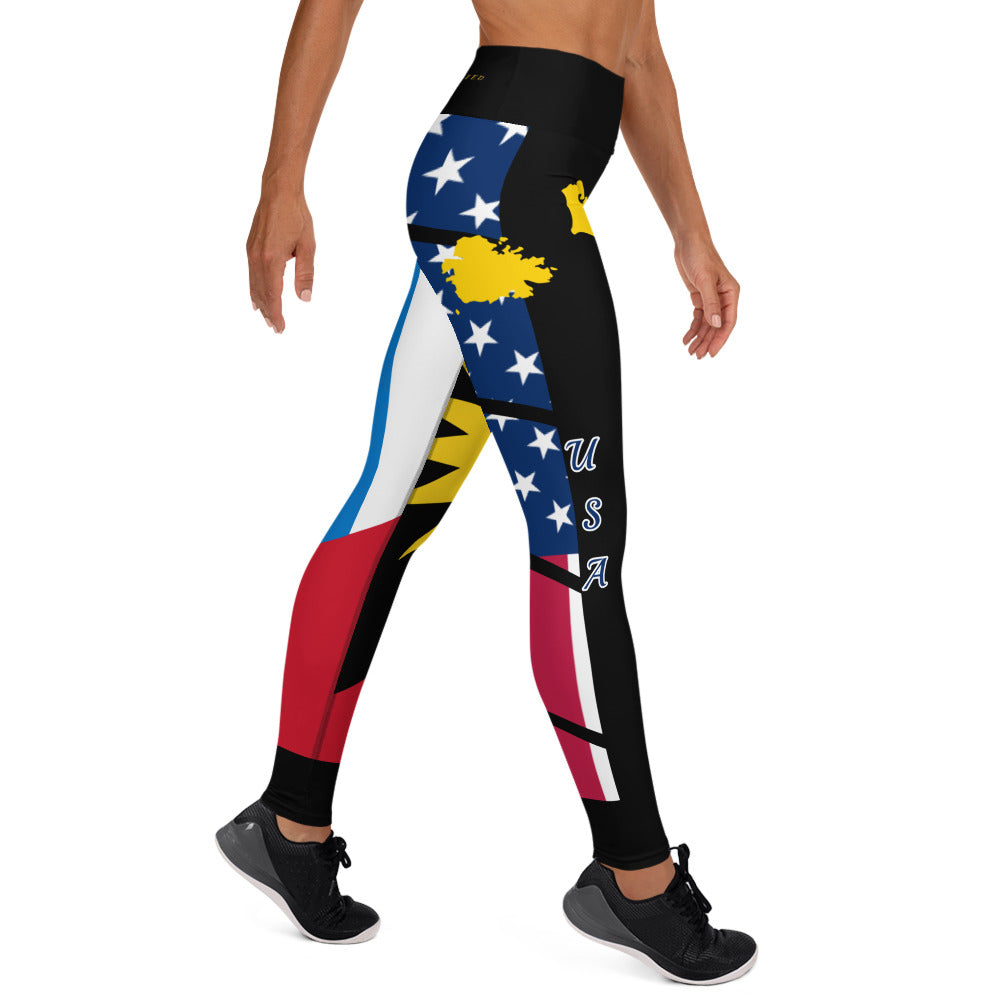 Barbuda USA Yoga Leggings-Fete Massive