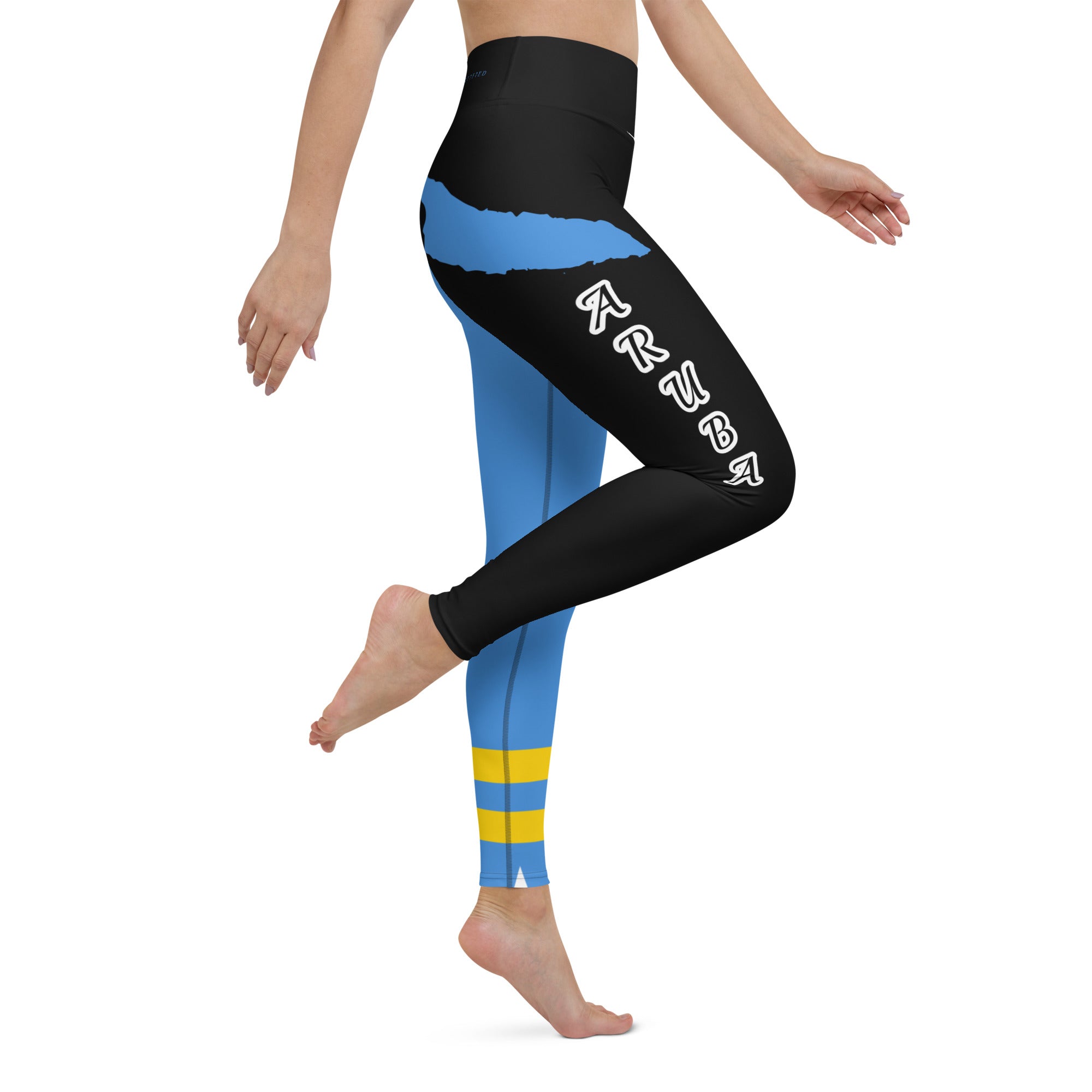 Aruba Flag Yoga Leggings-Fete Massive