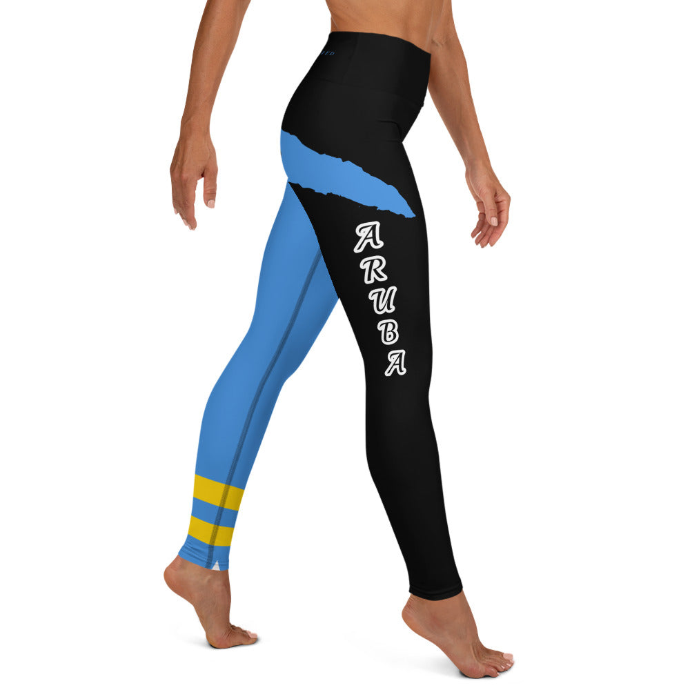 Aruba Flag Yoga Leggings-Fete Massive