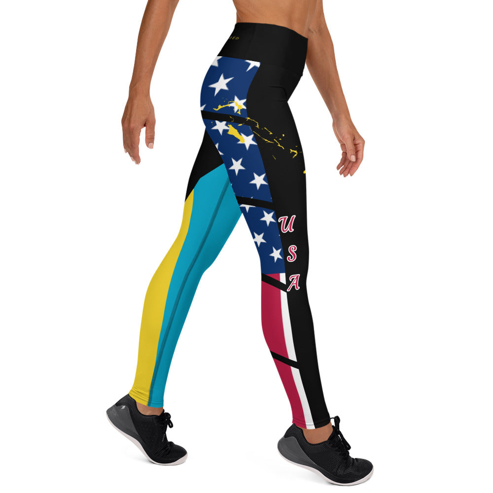 The Bahamas USA Yoga Leggings-Fete Massive