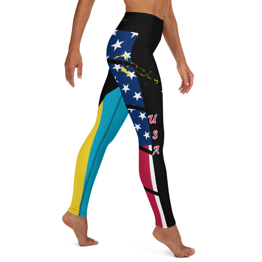 The Bahamas USA Yoga Leggings-Fete Massive