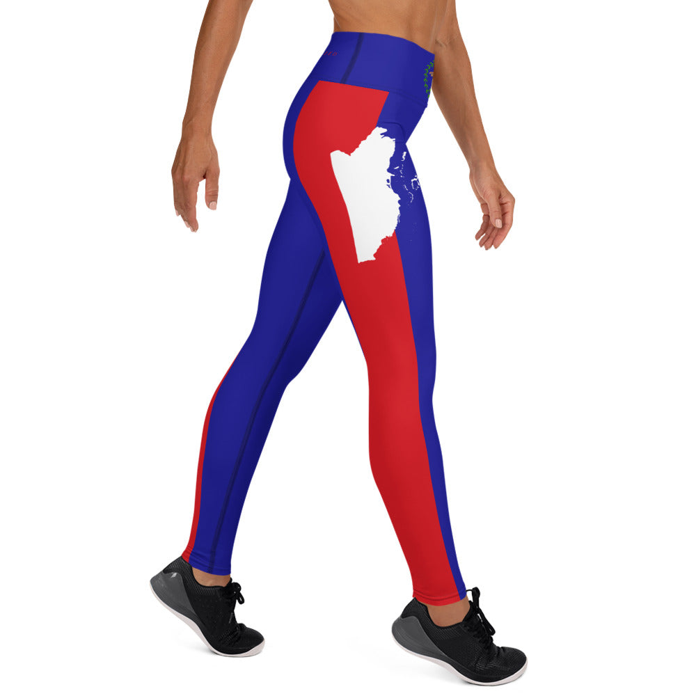 Belize Flag Yoga Leggings-Fete Massive