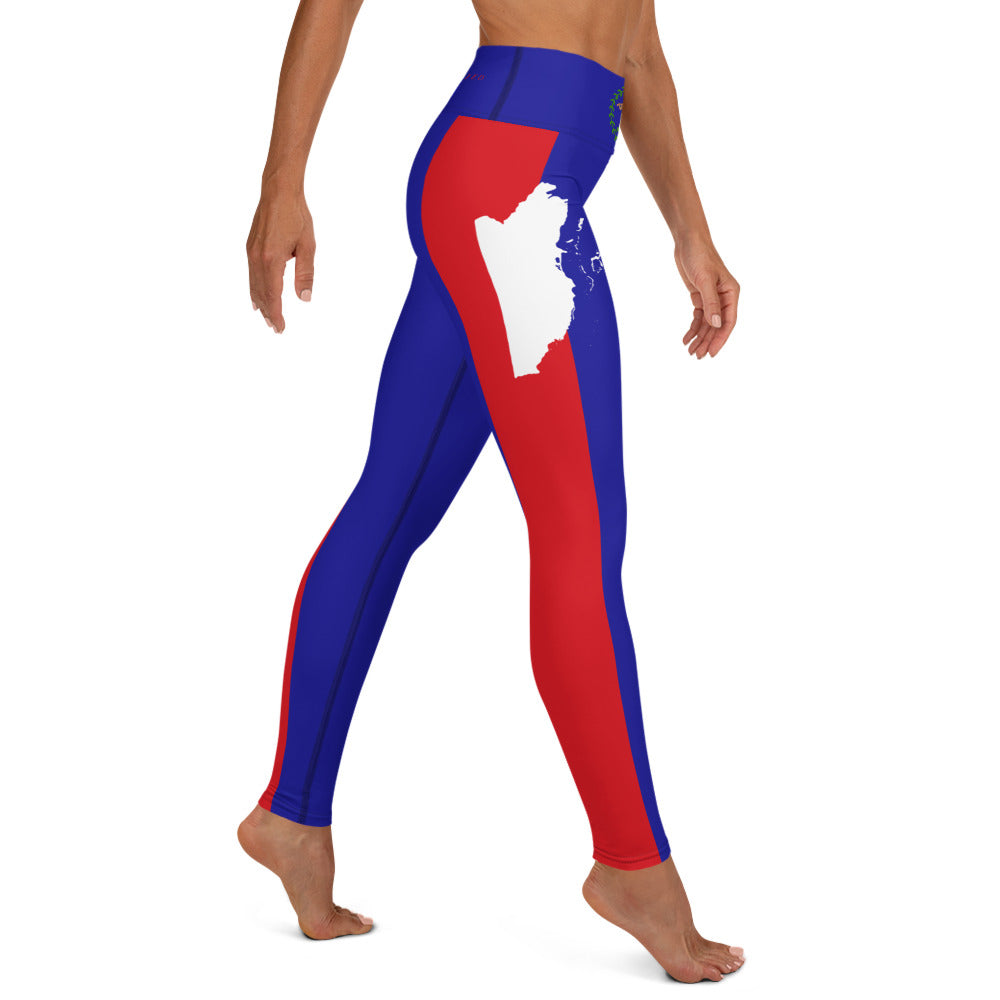 Belize Flag Yoga Leggings-Fete Massive