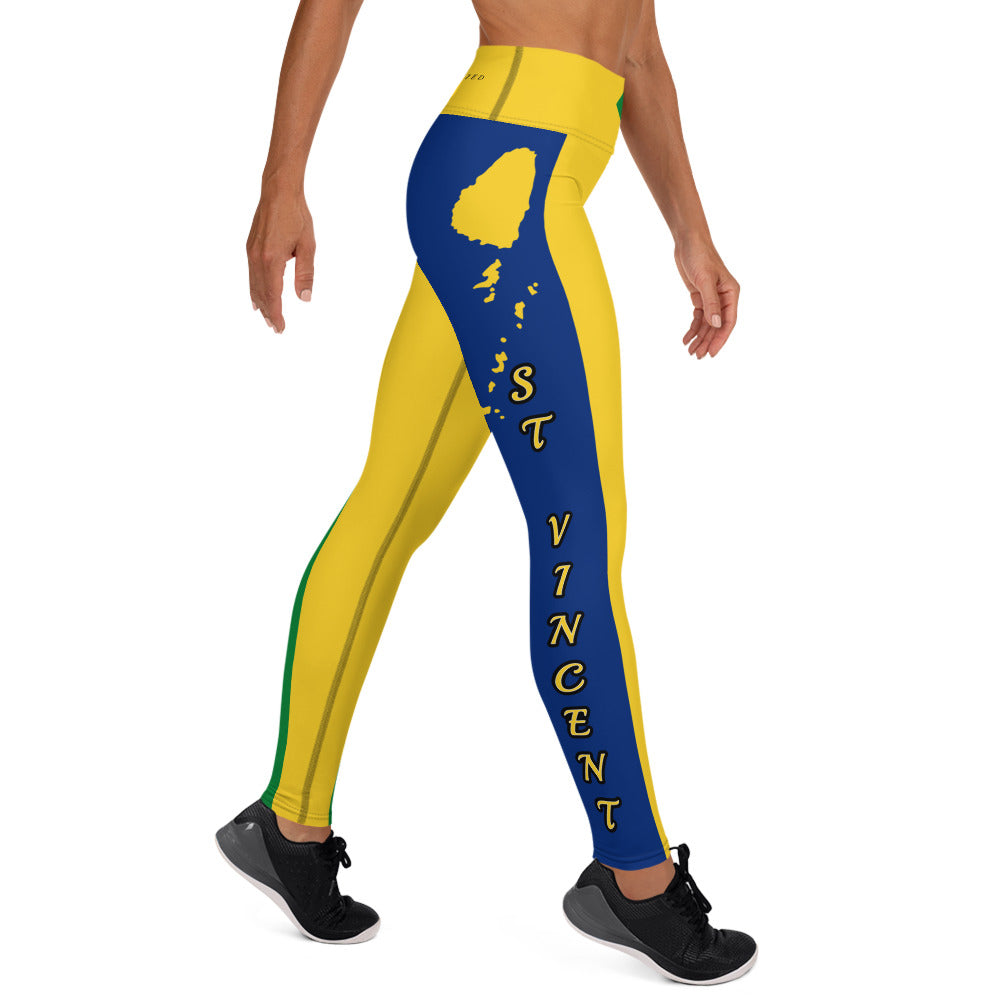 Saint Vincent Flag Yoga Leggings 2-Fete Massive