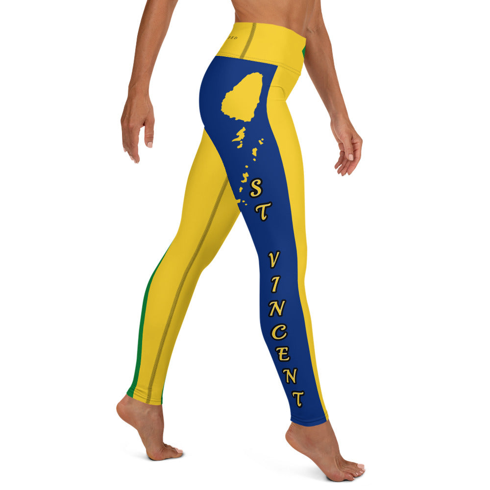 Saint Vincent Flag Yoga Leggings 2-Fete Massive