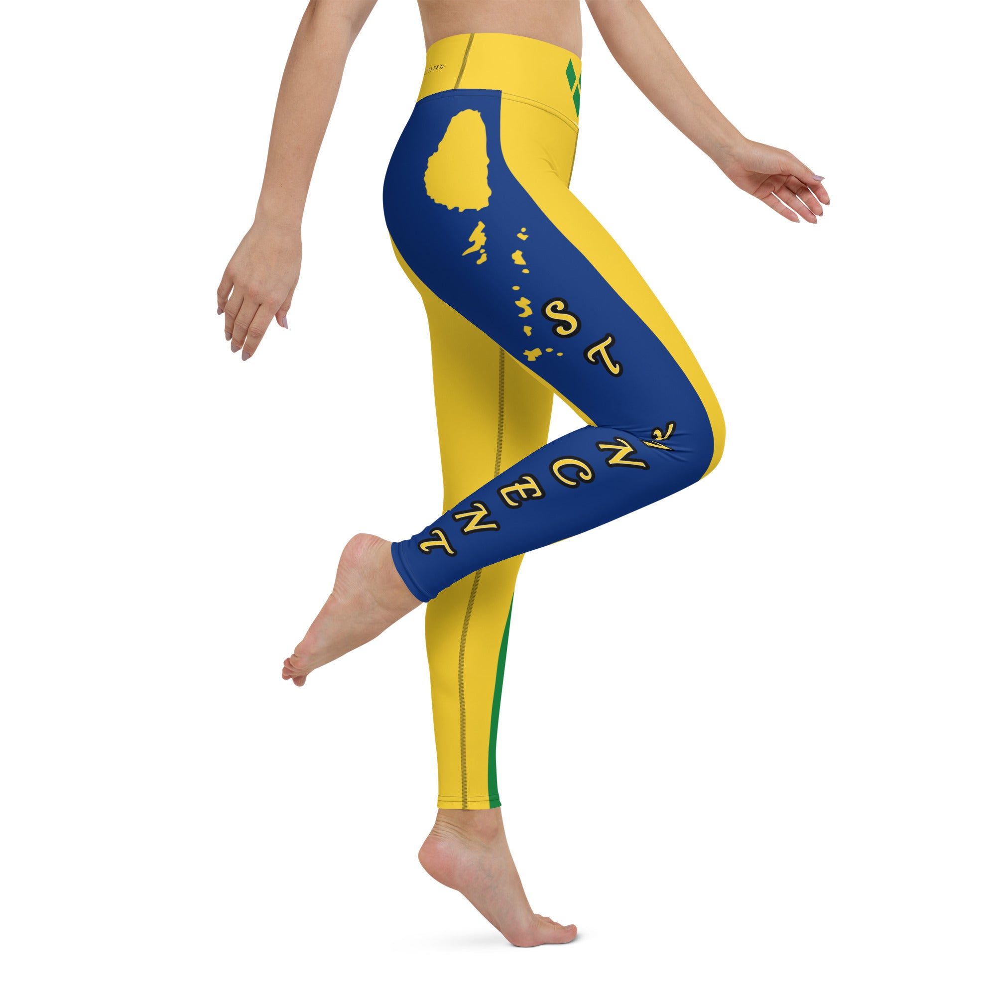 Saint Vincent Flag Yoga Leggings 2-Fete Massive