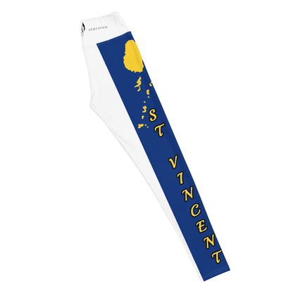 Saint Vincent Flag White Out Edition Yoga Leggings