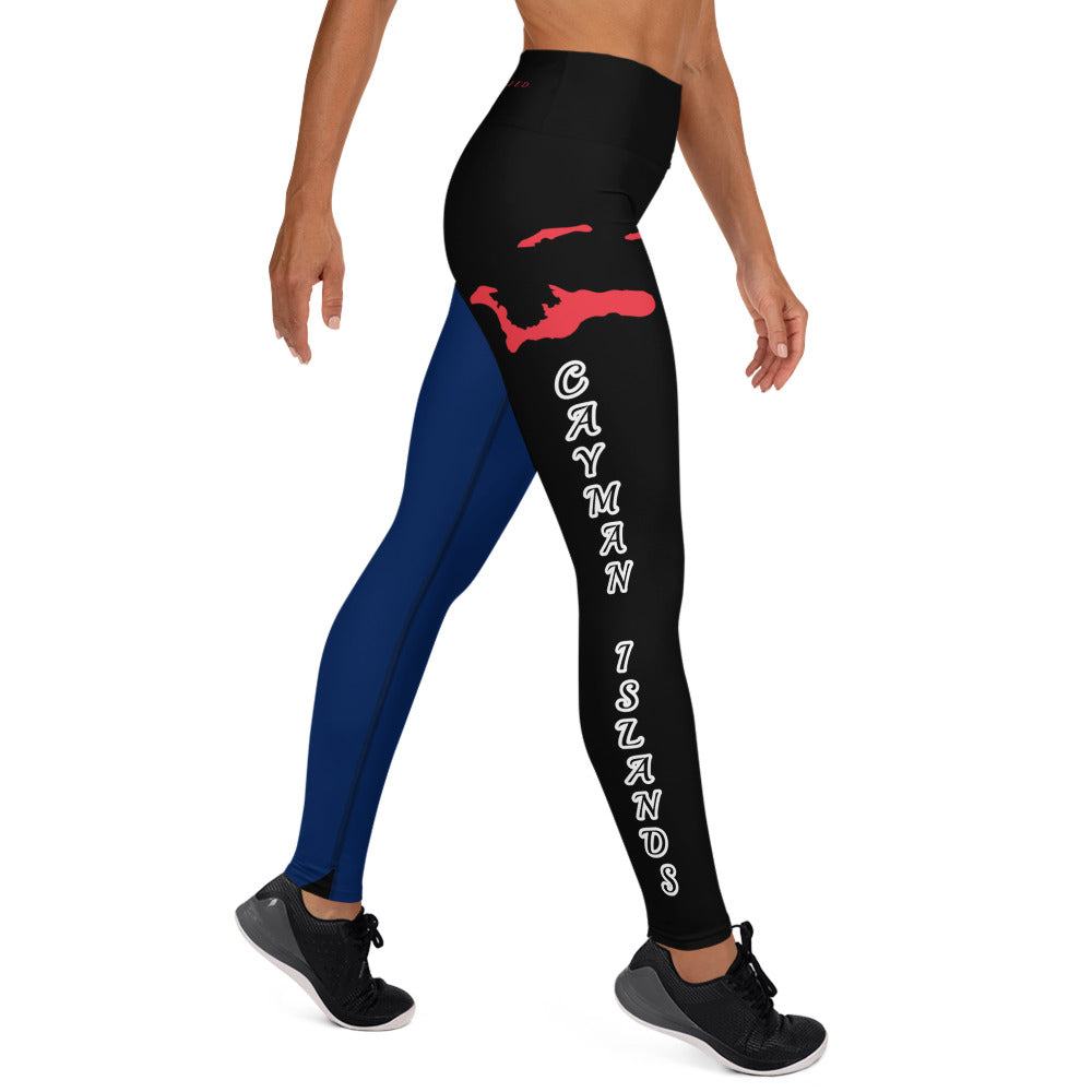 Cayman Islands Flag Yoga leggings-Fete Massive