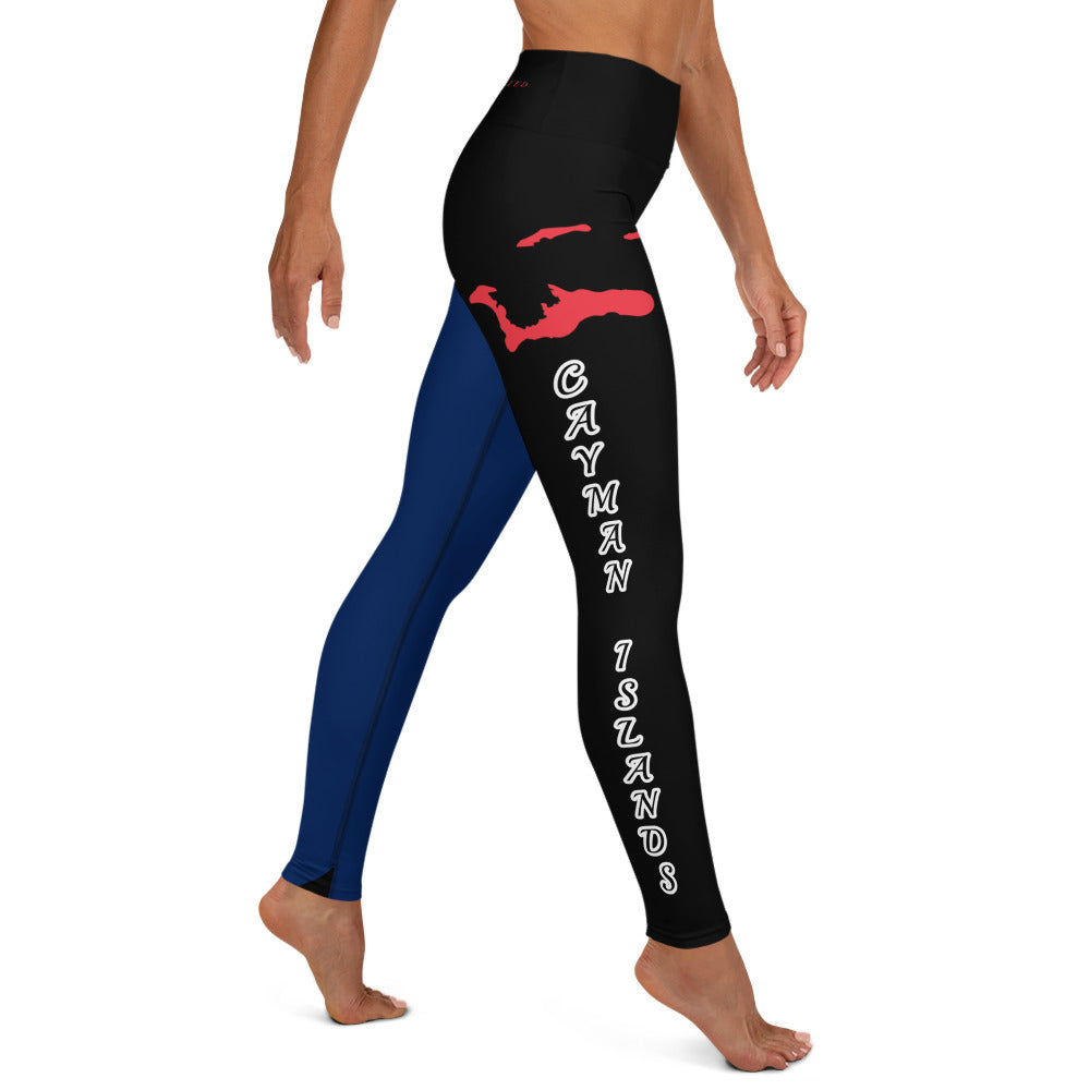 Cayman Islands Flag Yoga leggings-Fete Massive