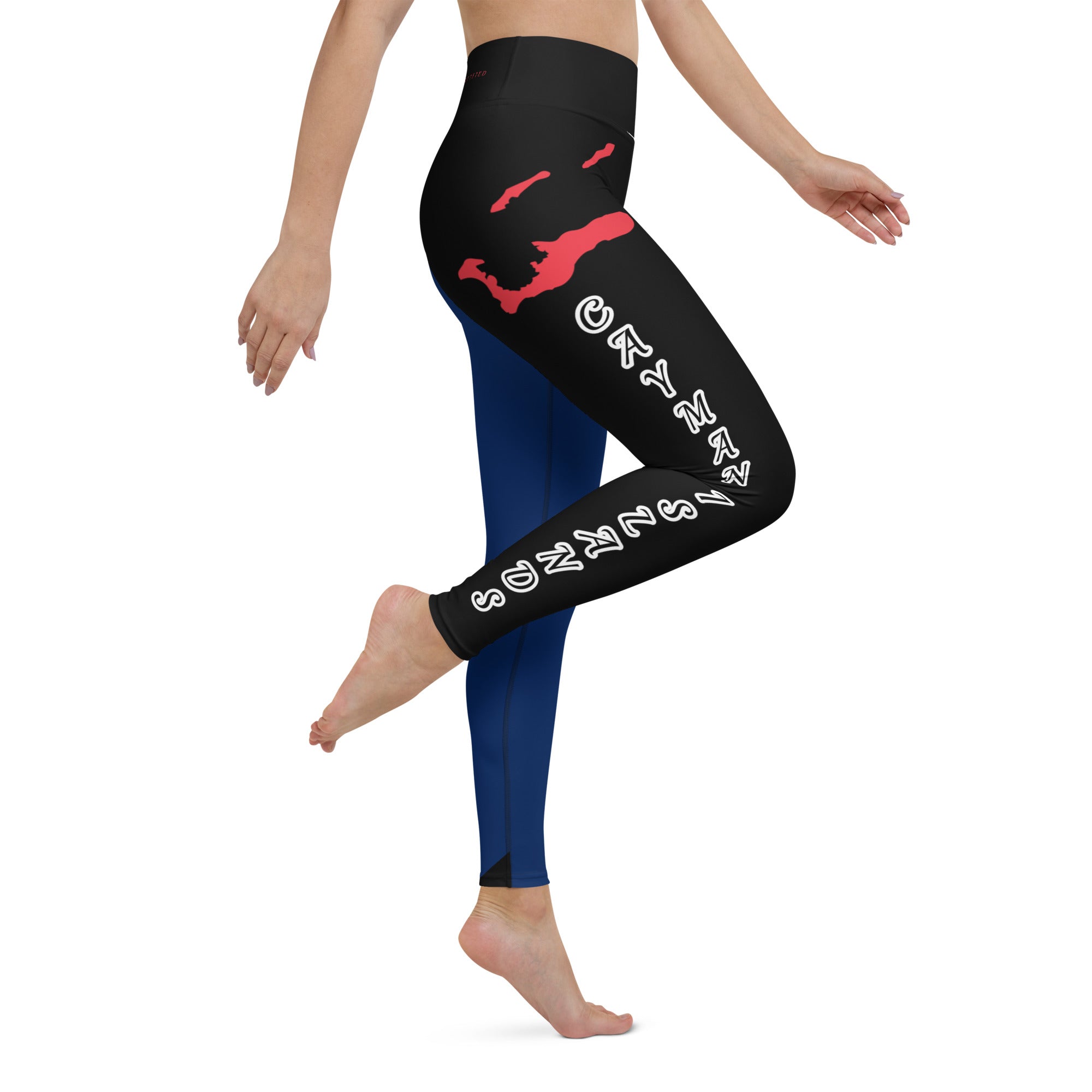 Cayman Islands Flag Yoga leggings-Fete Massive