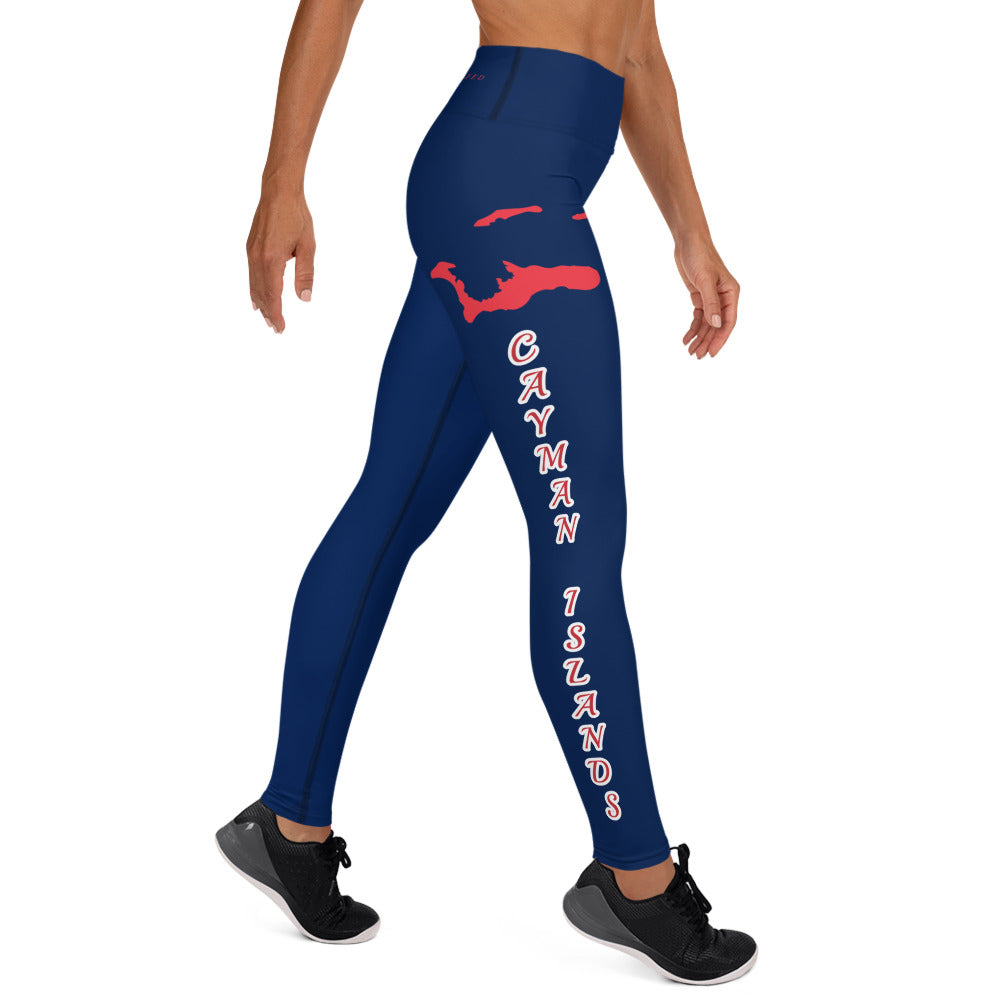 Cayman Islands Flag Yoga Leggings-Fete Massive