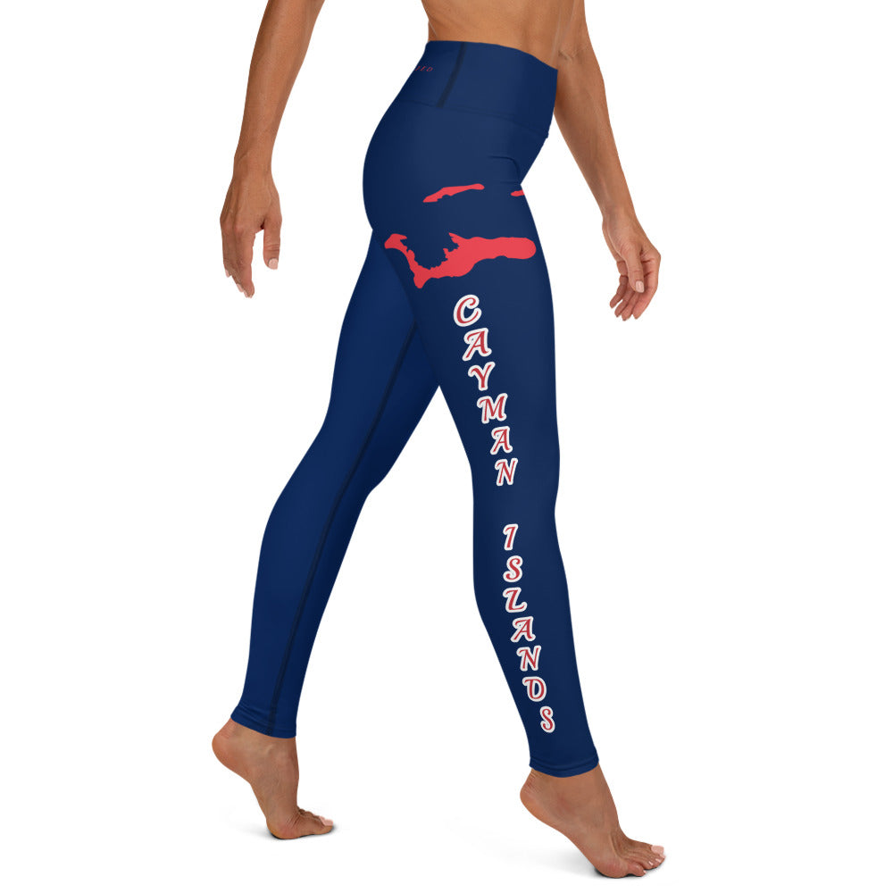 Cayman Islands Flag Yoga Leggings-Fete Massive