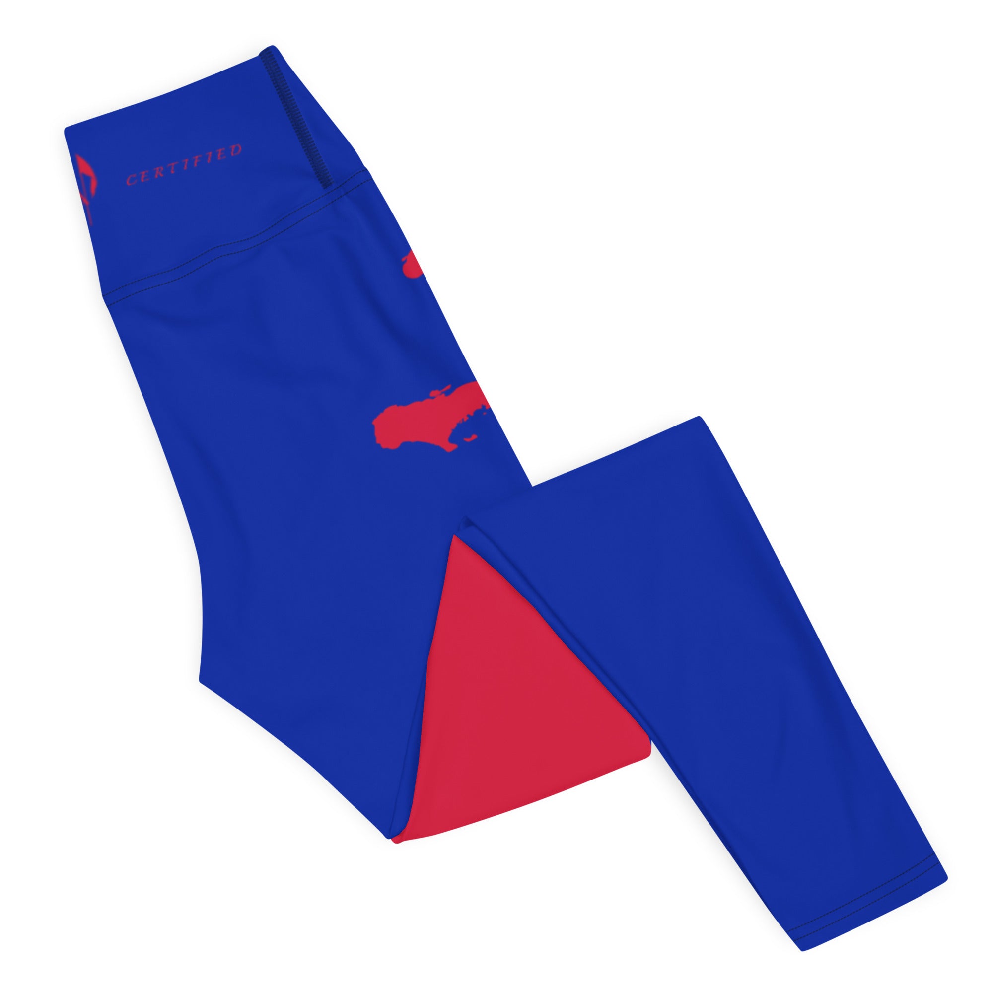 Haiti Flag Yoga Leggings-Fete Massive