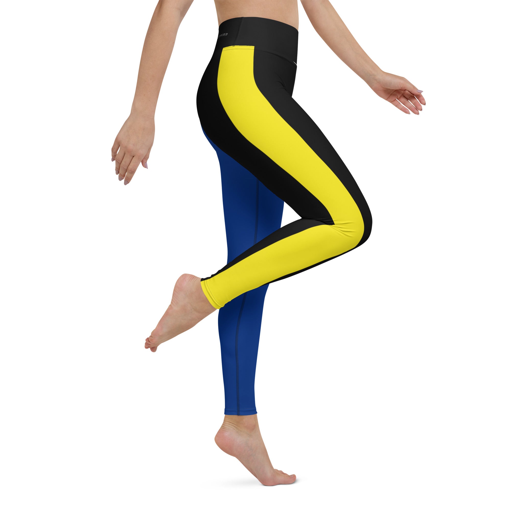 Curacao Flag Yoga Leggings Black-Fete Massive