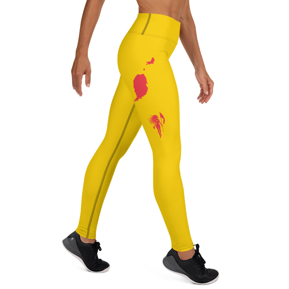 Grenada Yoga Leggings (Yellow)-Fete Massive