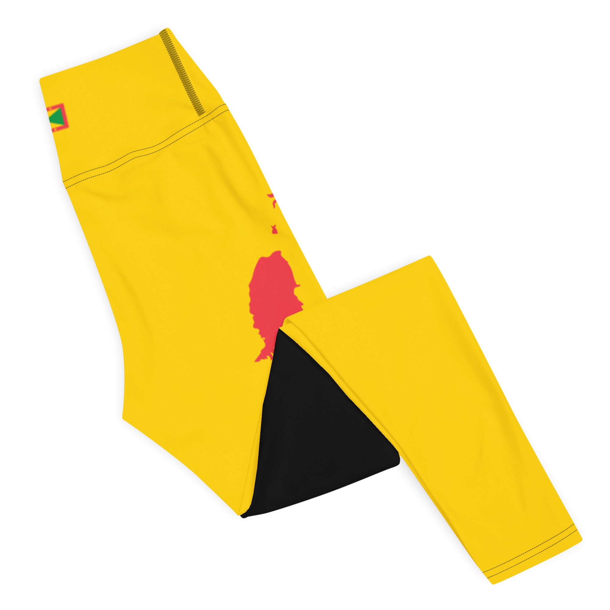 Grenada Yoga Leggings (Yellow & Black)-Fete Massive