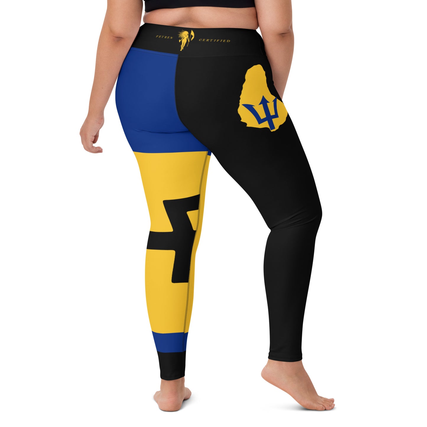 Barbados Flag Yoga Leggings