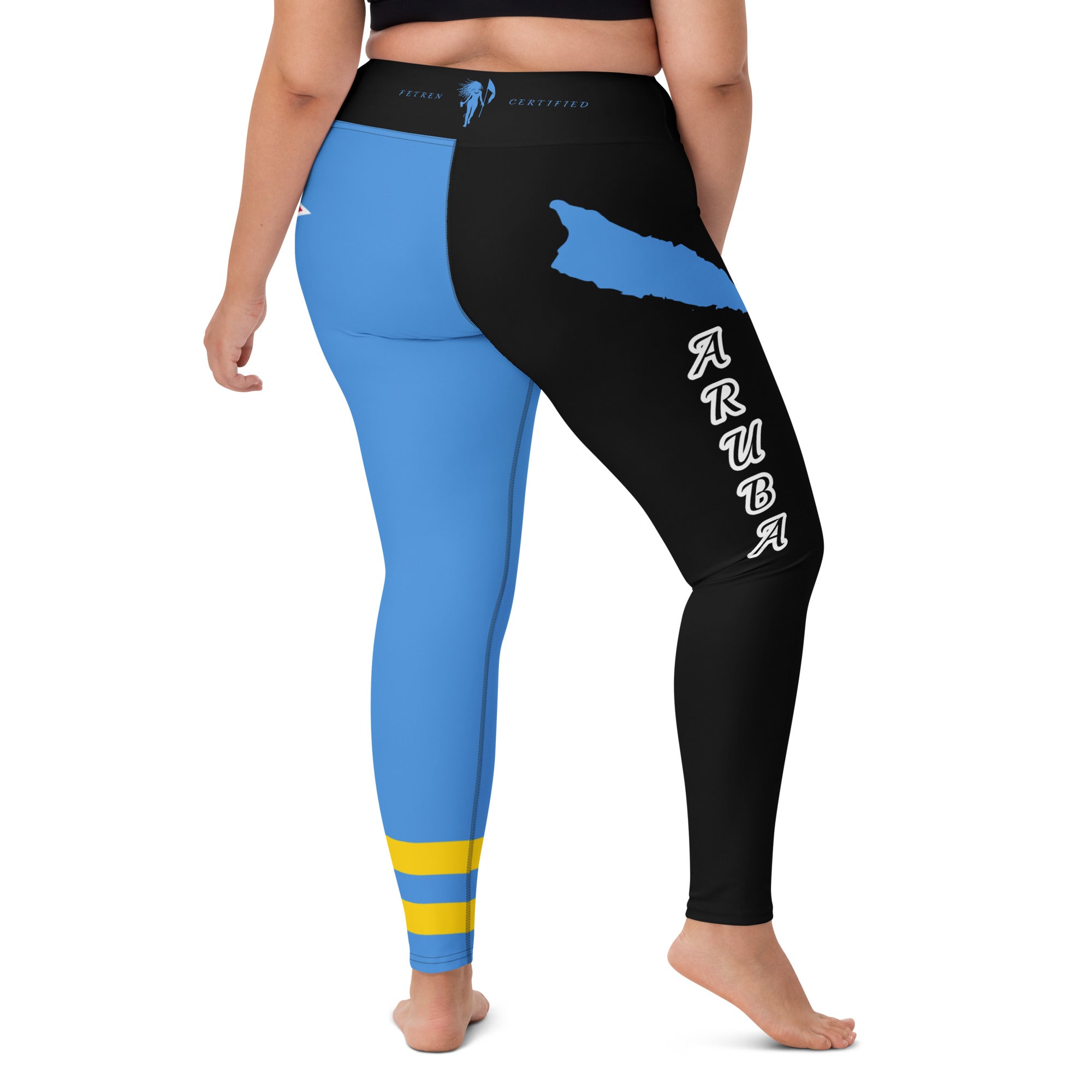 Aruba Flag Yoga Leggings-Fete Massive