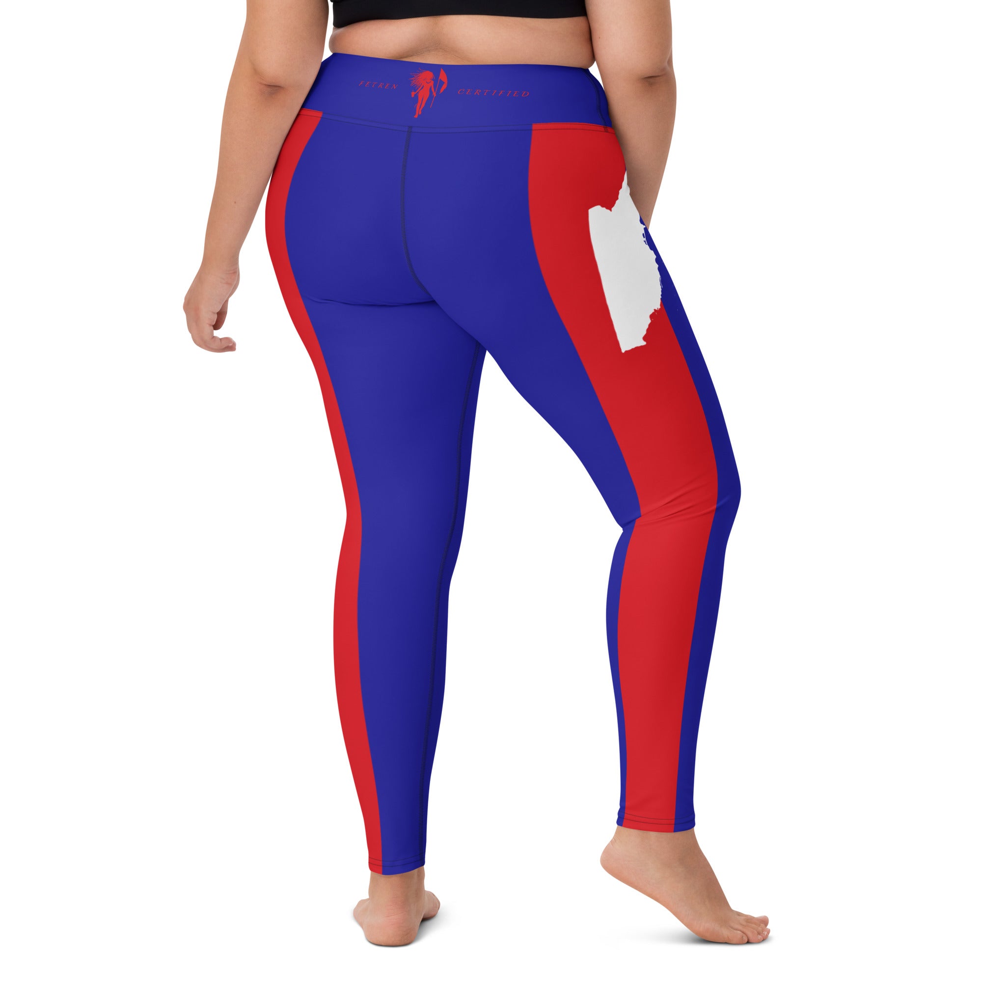 Belize Flag Yoga Leggings-Fete Massive