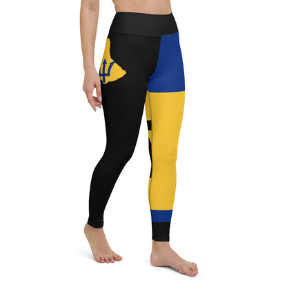 Barbados Flag Yoga Leggings